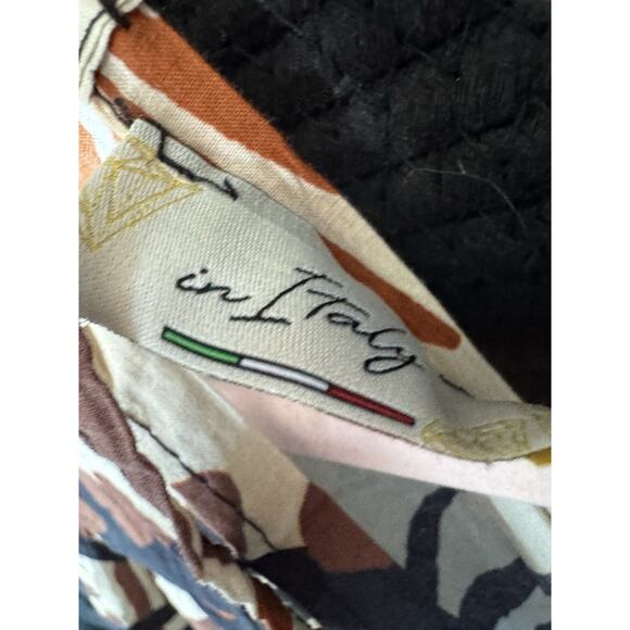 3 for $9 Made in Italy 100% Cotton Leaf Summer Dress/Coverup V Neck Ruffle - Picture 7 of 11